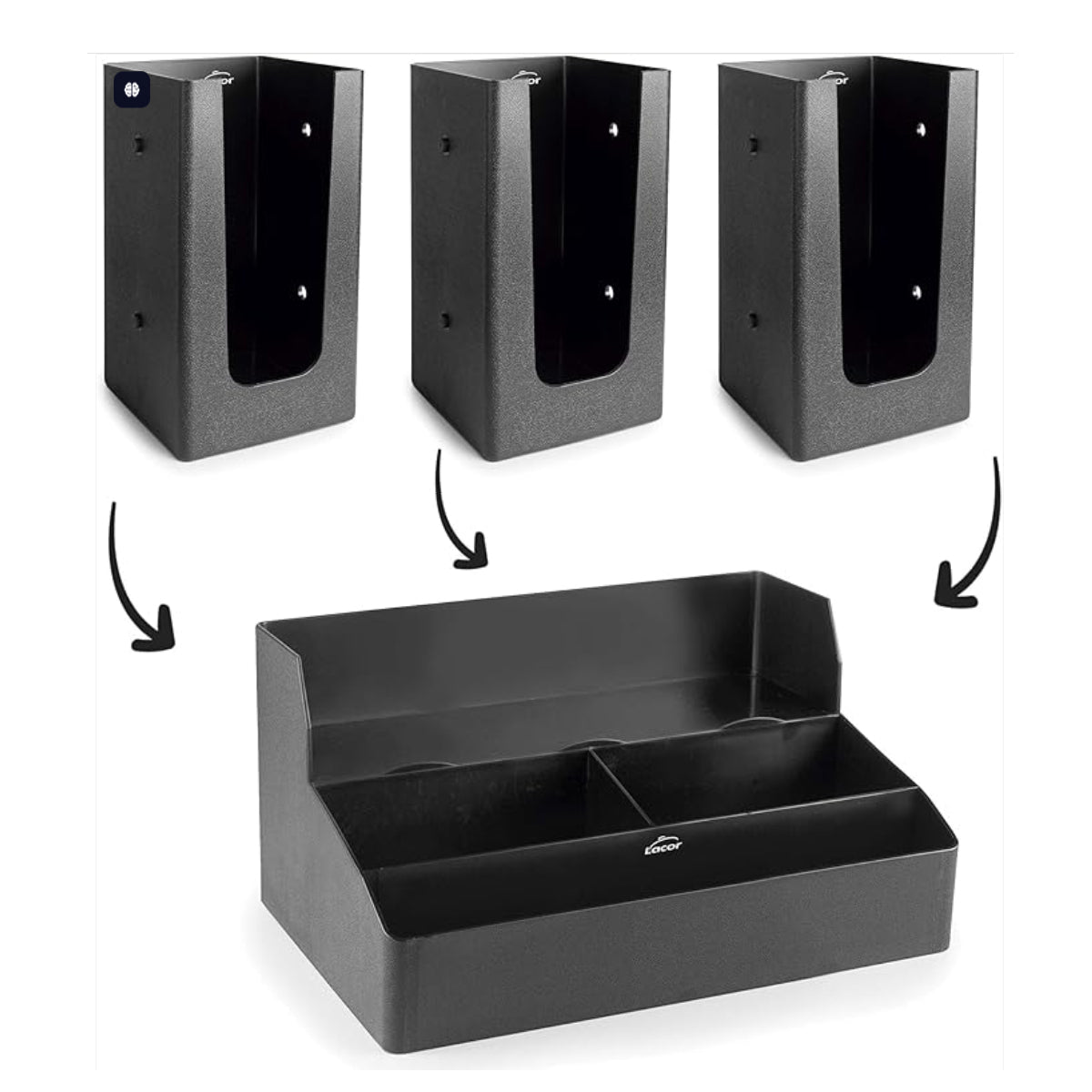 3+3 Compartment With Cup Holder