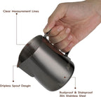 Milk Frothing Jug Black 350ml