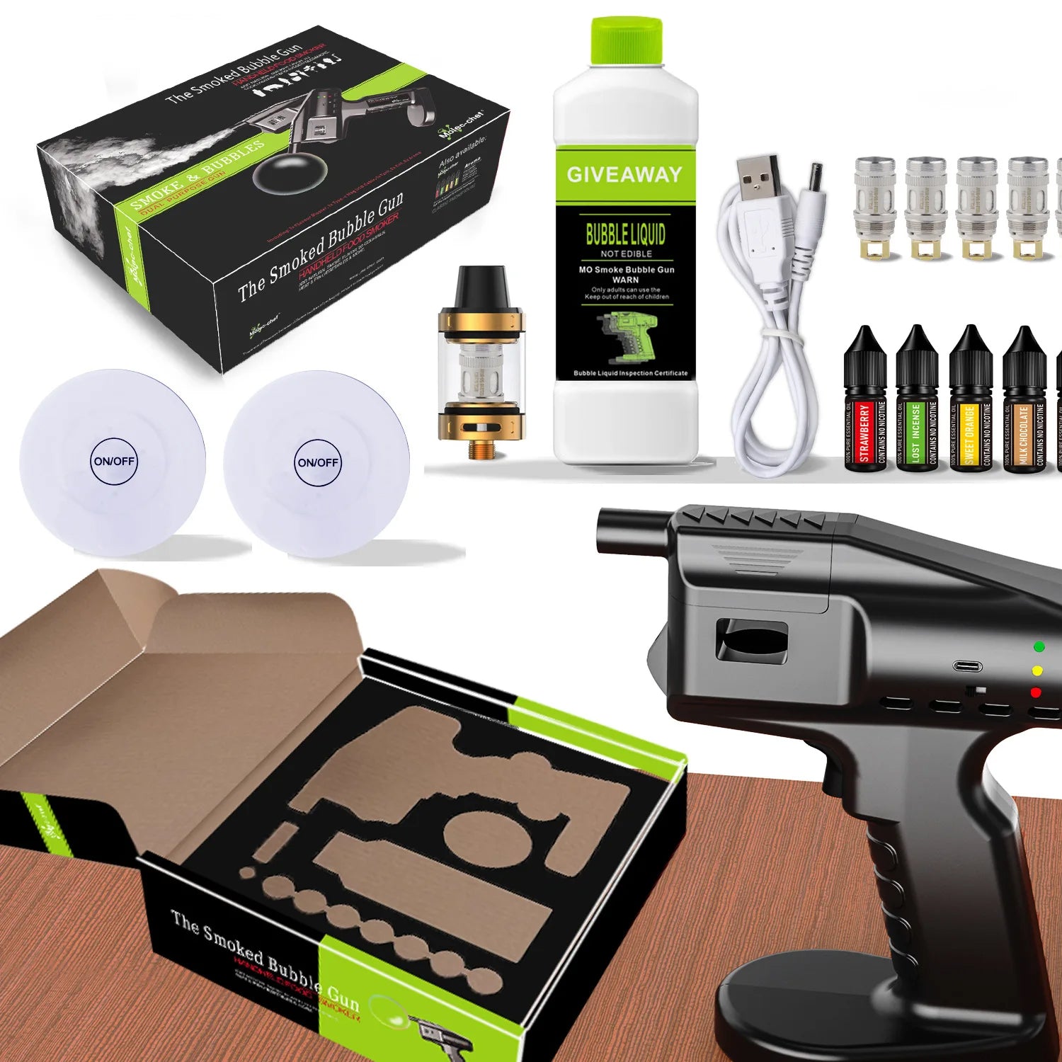 Cocktail Smoker Kit, Smoke Gun Bubble, Portable Handheld Cold Smoker Gun