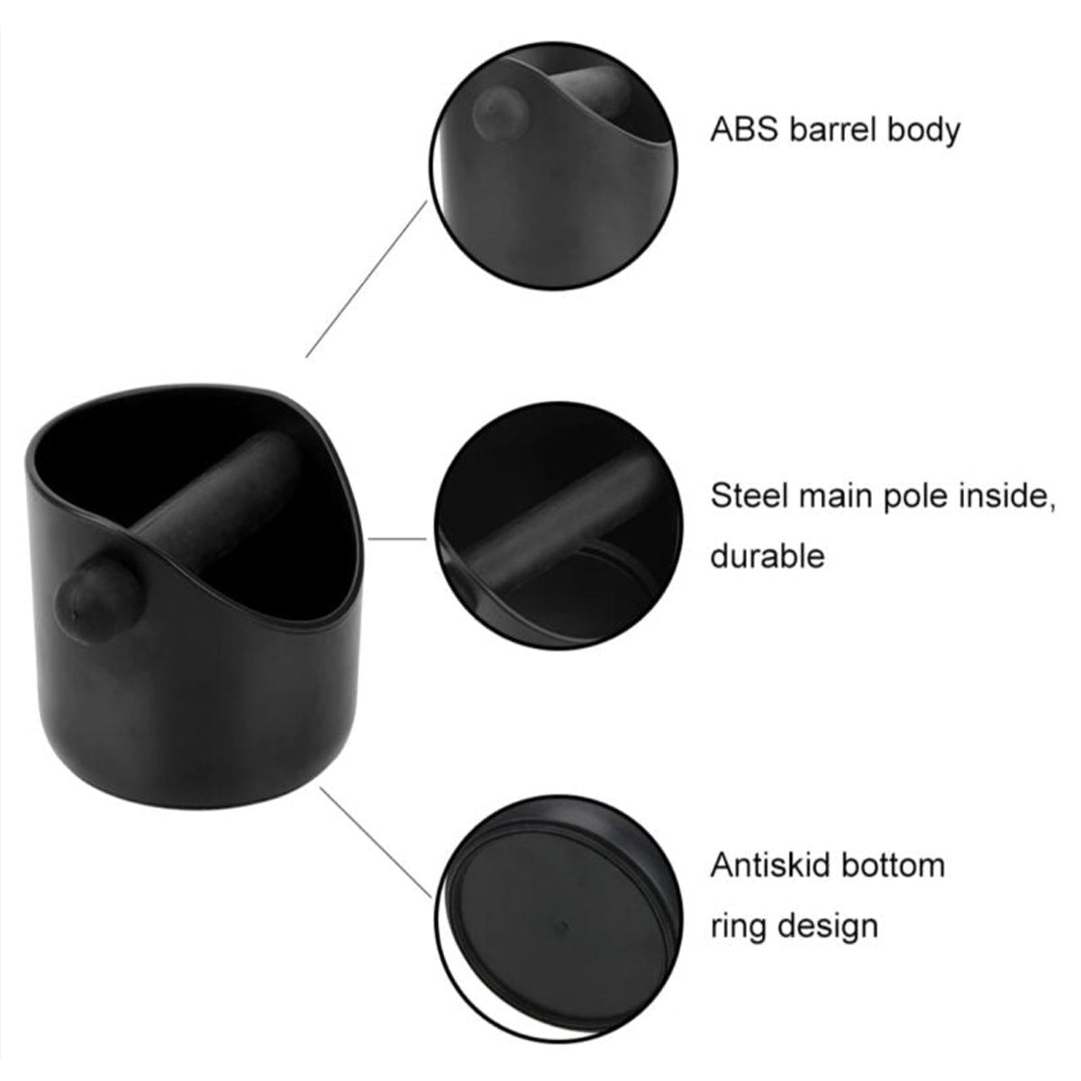 Coffee Knock Box Small-Black