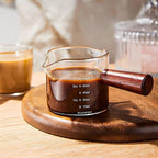 Espresso Measuring Cup 75 Ml with wooden Handle