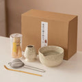 Matcha Kit, 5 pcs - Bowl, Bamboo Whisk, Whisk Holder, Bamboo Scoop, Strainer