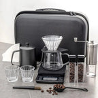 V60 Coffee Drip Set Travel Bag Coffee Brewing Kit with Pour Over Coffee Kettle