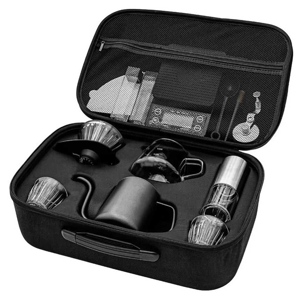 V60 Coffee Drip Set Travel Bag Coffee Brewing Kit with Pour Over Coffee Kettle