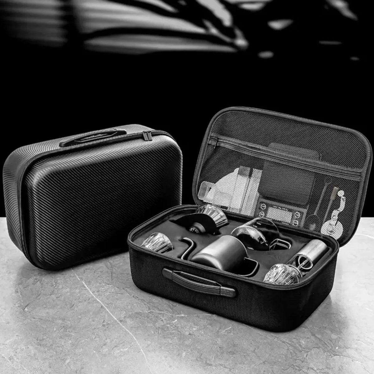 V60 Coffee Drip Set Travel Bag Coffee Brewing Kit with Pour Over Coffee Kettle